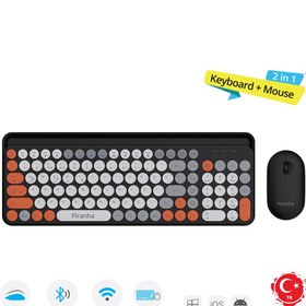 Resim Piranha 2381 Bluetooth Klavye ve Mouse Seti Siyah 