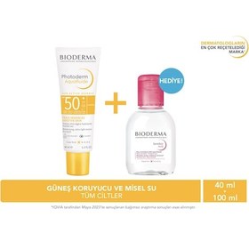 Resim Bioderma Photoderm Aquafluid SPF50+ 40 ML + Sensibio H2O 100 ML 