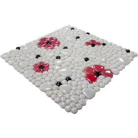 Resim MozaiKristaL Mutfak Tezgah Arası ve Yaşam Alanlarının Tüm Yüzeyleri Için Çiçek Desenli Cam Mozaik. File Ölçüsü: 31.5X31.5 Cm. ( 1 Koli = 10 Karo File = 1m2 Fiyatıdır ) 