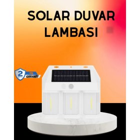 Resim İsmiyle Al Güneş Enerjili 3 Modlu Duvar Apliği – Bahçe ve Garaj Aydınlatması 