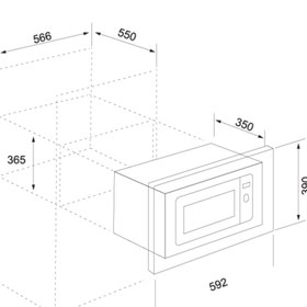Resim Silverline Silverine Mw9033r02 Retro Bordo Ankastre Mikrodalga 