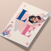 Resim Love Fotoğraflı Romantik Tebrik Kartı 