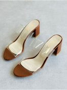 Resim Mida Shoes Yşffbant Taba Topuklu Ayakkabı 