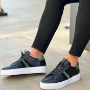 Resim Sail Lakers - Siyah Deri,yeşil Süet Bağcıklı Erkek Sneaker 