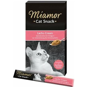 Resim Miamor Cat Snack Cream Somonlu Kedi Ödülü 6 x 15 G 