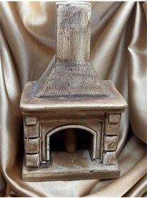 Resim Şömine Model Tütsülük Kahverengi 