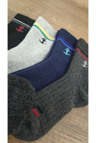 Resim Leement socks Çocuk 4 Çift Kalın Havlu Termal Çorap Burun Dikişsiz Premium Seri 