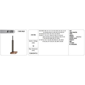 Resim Mega Alternatör Kömürü Mako Tipi A-125 N11.13890 