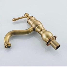 Resim İsaoğlu Yapı Mat Gold Klasik Lavabo Bataryası Fırçalanmış Gold Armatür Banyo Musluğu Gold 