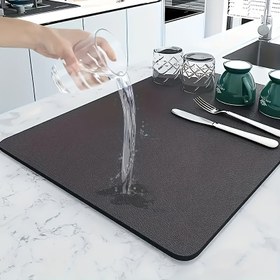 Resim Emici Kaymaz Mutfak ve Banyo Tezgahları için Bulaşık Kurulama Mat Seti - Isıya Dayanıklı, Bulaşıklar, Kahve Makineleri, Lavabolar için İdeal - Noel, Paskalya, Hanuka, Şükran Günü, Muharrem/İslami Temalı 