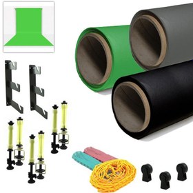 Resim Gdx Sabit Kağıt Sonsuz 3'lü Fon Perde 2.70x11 Metre (GGB) 