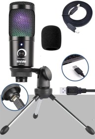 Resim Lastvoice BM350 RGB USB Oyuncu ve Yayıncı Mikrofonu (Kayıt Gaming Tiktok Twitch Canlı yayın Discord Youtube) 