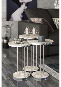 Resim Orta Sehpa Ve Zigon Sehpa Terra Set Gümüş Efes Diğer 