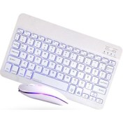 Resim Büro Ev Ofis Bilgisayarı İçin Beyaz Rgb Işıklı Klavye Mouse Seti Diğer 