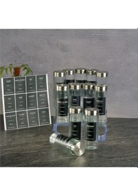 Resim Basic Cam Tuzluk - 12 Li Tuzluk Biberlik Baharatlık 170 Ml.etiketlik Şeffaf 
