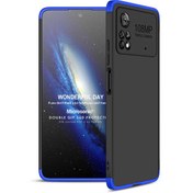 Resim Microsonic Xiaomi Poco X4 Pro 5G Kilif Double Dip 360 Siyah Mavi 557085684 