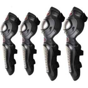Resim Ebakbak Europe Standart Titanyum Lüx Mafsallı Motor Dizlik Dirseklik Set Rahat Motorsiklet Bacak Kol Koruma Knee Pad 