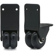 Resim Dashanshop Dılong Siyah 360 Derece Döner Heavy-duty Spinner Tekerlek Çifti Metal Rulmanlı 