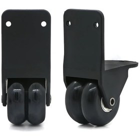 Resim Dashanshop Dılong Siyah 360 Derece Döner Heavy-duty Spinner Tekerlek Çifti Metal Rulmanlı 