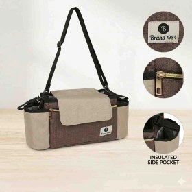 Resim Brandbaby Anne Bebek Bakım Çantası Suya Dayanıklı Polyester 5 Gözlü Organizer Kahverengi 