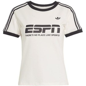 Resim Adidas Kadın Beyaz T-shirt Cotton Tee Kd1379 Beyaz 