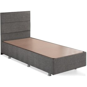 Resim Nironyatak Niron Silver Baza Ve Başlık Seti 90X190 Cm Tek Kişilik Kaydırmaz 