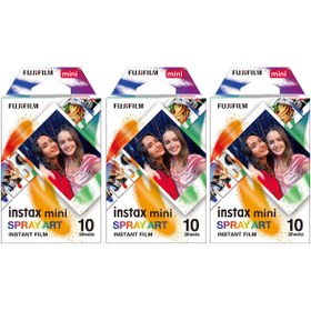 Resim Fujifilm Instax Mini Spray Art 10x3 Film Seti 