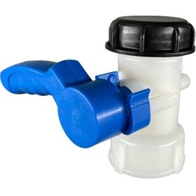 Resim Dn40 Kapak Vanası Ibc Su Tankı Evrensel Adaptörü, Konteyner Çıkış Kontrol Vanası, Su Tankı Musluğu 62mm 