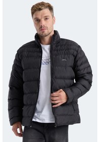 Resim Slazenger Horızon I Erkek Dik Yaka Fermuarlı Siyah Mont & Kaban Siyah 