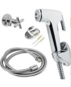 Resim HAY ARMATÜR Spiralli Taharetmatik Set Hortum Mafsal Taharet Musluğu 