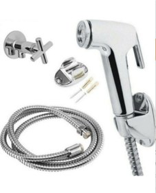 Resim HAY ARMATÜR Spiralli Taharetmatik Set Hortum Mafsal Taharet Musluğu 