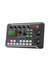 Resim F998 Canlı Yayın 16 Ses Efektli Mikrofon Ses Kartı 