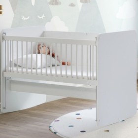 Resim Babywhen BW1070 Sallanan Anne Yanı Kademeli Bebek Beşik - Yatak Dahil 60x120 
