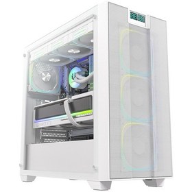 Resim Bitfenix It200 750w 80+ Bronze Atx 3.1 Tempered Glass Frgb Beyaz Atx Mid Tower Kasa 