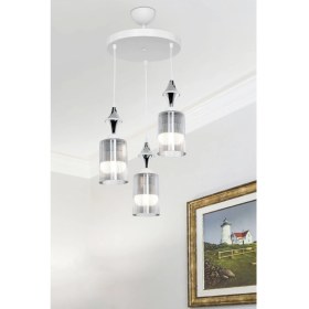 Resim Krom 3'lü Karo Füme Çok Amaçlı Dekorasyon Parçaları Seti 