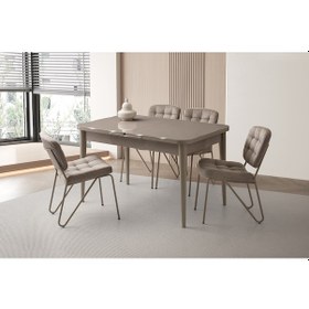 Resim Argun Hg Masa, Banky Sandalye, Cappicino, 130x80 Cappuccino 