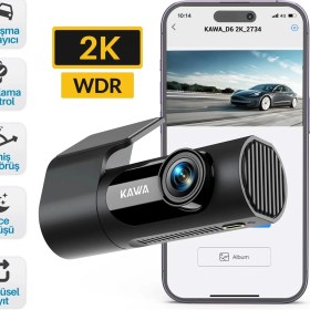 Resim Kawa D6 2K 1440P WiFi Araç Kamerası 145° Geniş Açı WDR Ön Kamera 