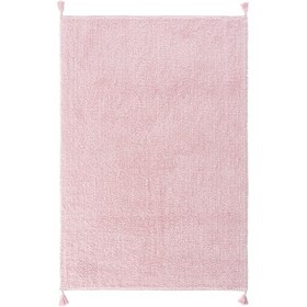 Resim Cool Halı Cool Cotton Ccn Plain Pudra Makinede Yıkanabilir Kaymaz Taban Pamuk Dokuma Bebek Halısı 