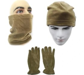 Resim Kordak Polar Bere Boyunluk Eldiven 3'lü Seti Askeri Kum 