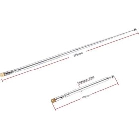 Resim Motorobit Teleskopik Çubuk Anten 370 mm 