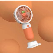 Resim lumed Taşınabilir Mini Fan Vantilatör Şarjlı Mini Serinletici Masaüstü Vantilatör Stantlı Fan 