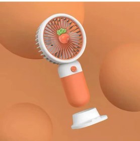 Resim lumed Taşınabilir Mini Fan Vantilatör Şarjlı Mini Serinletici Masaüstü Vantilatör Stantlı Fan 