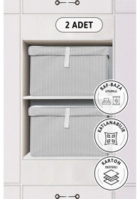 Resim Kapaklı Mega 2'li Hurç 60x40x30 - Gri Gri 