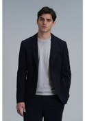 Resim Lufian Erkek Peler Spor Blazer Slim Fit Ceket 111140158 Lacivert 
