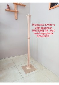 Resim Ahşap Lambader Köşe Lambası 