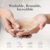 Resim 2 adet Kadınlar için Dikişsiz Silikon Göğüs Kapağı - Ultra-İnce, Yeniden Kullanılabilir ve Yıkanabilir, Giysiler Altında Görünmez, A-C ve D+ Kuplar için Uygun - Güveni Artırır | Çok Fonksiyonlu Göğüs Kalkanları 