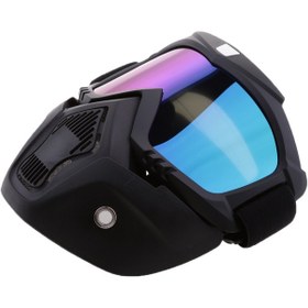 Resim Suntek Motosiklet Sürme Kaskı Rüzgar Geçirmez Yüz Maskesi 