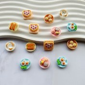 Resim 12 Adet Minyatür Taklit Dim Sum Süsleri, Reçine Yiyecek Temalı Kolye Uçları DIY Takı Yapımı, Anahtarlık Aksesuarları ve Masaüstü Süslemeleri için, Takı Yapımı için Süsler 