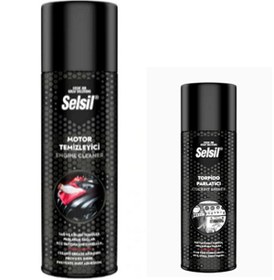 Resim Selsil Susuz Motor Temizleme Spreyi 500 ml + Torpido Parlatıcı 200 ml 