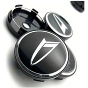 Resim Chuangyinshop 4 Parça Siyah 60mm 3d Jant Kapakları Daihatsu Terios Sirion Mira Materia Rocky Yrv Feroza Charade Oto Rim Aksesuar 